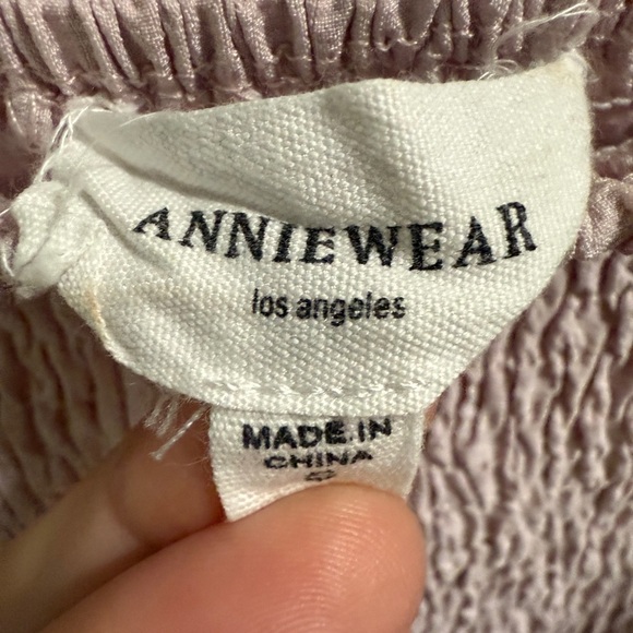 AnnieWear LA Pink Colorblock Cottagecore Dress Size Small Pockets - Picture 3 of 5